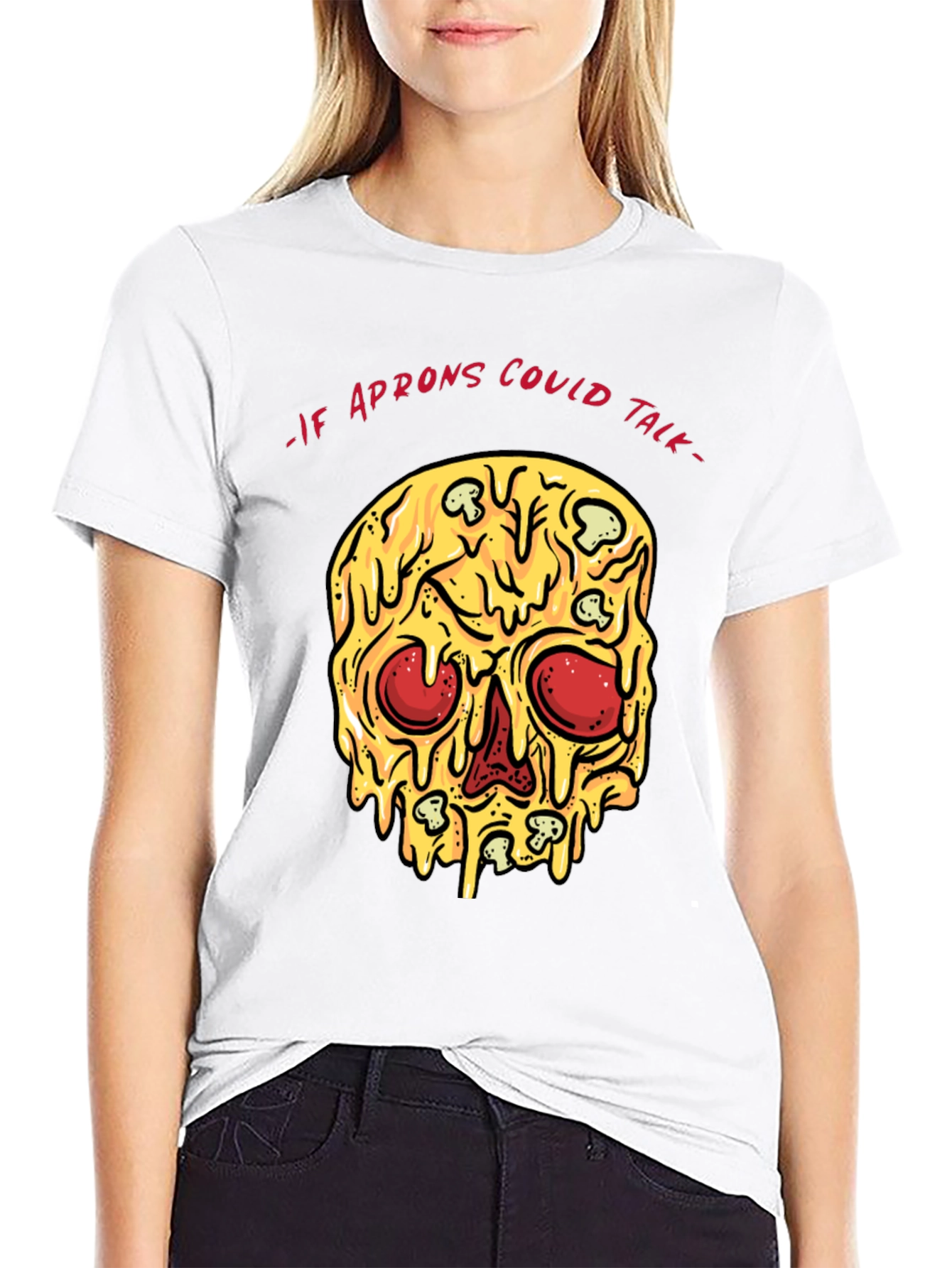 Pizza Skull T-Shirt - If Aprons Could Talk