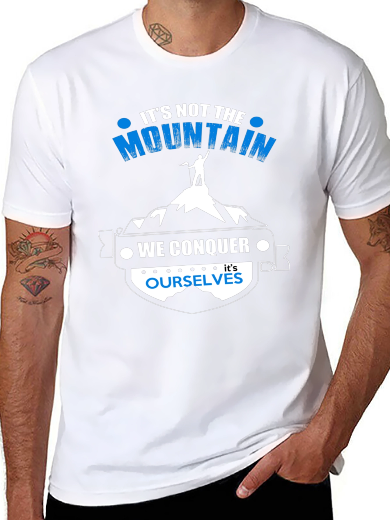 Motivational Mountain Conquer T-Shirt