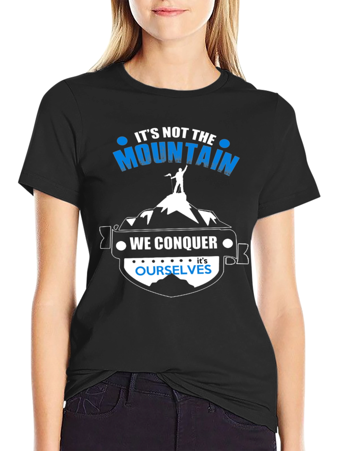 Motivational Mountain Conquer T-Shirt