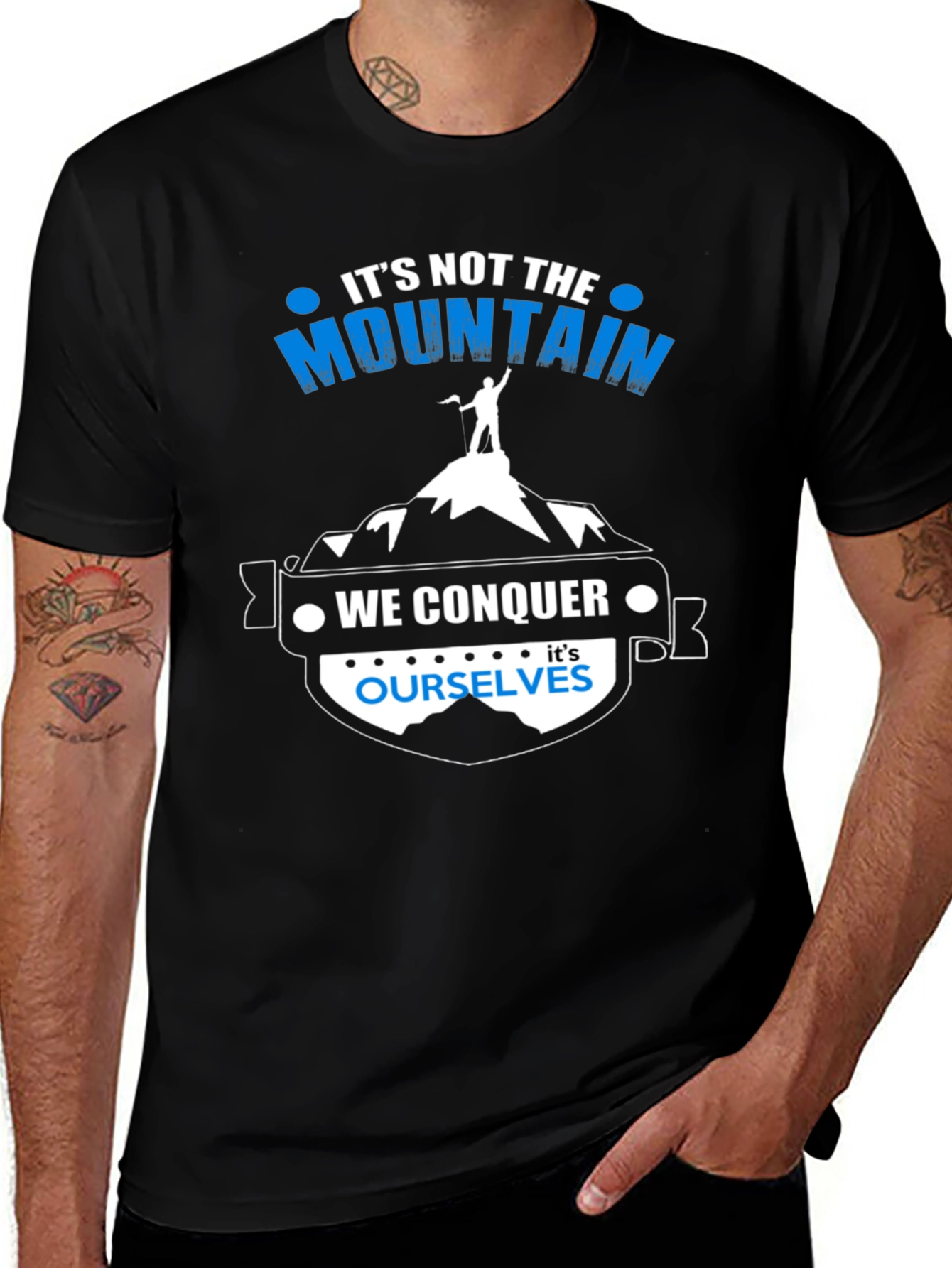 Motivational Mountain Conquer T-Shirt