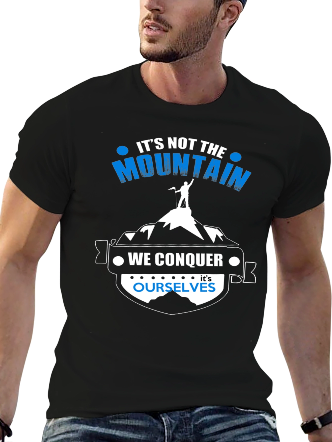 Motivational Mountain Conquer T-Shirt