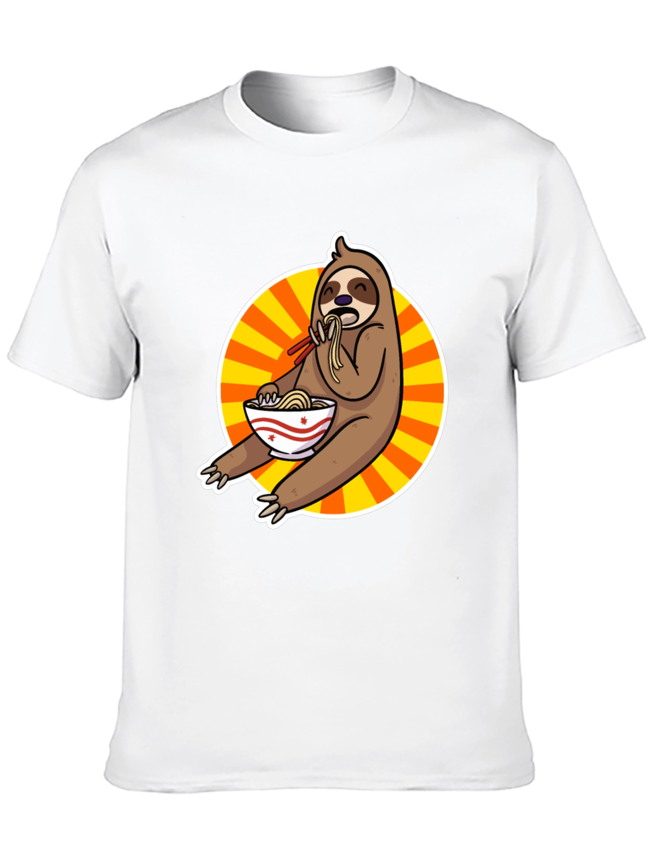 Sloth Ramen T-Shirt - Funny Cartoon Design