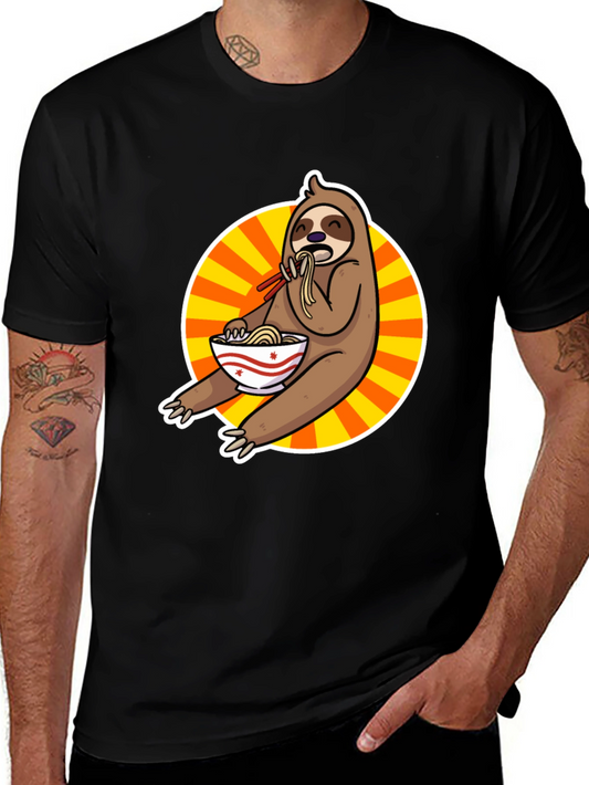 Sloth Ramen T-Shirt - Funny Cartoon Design