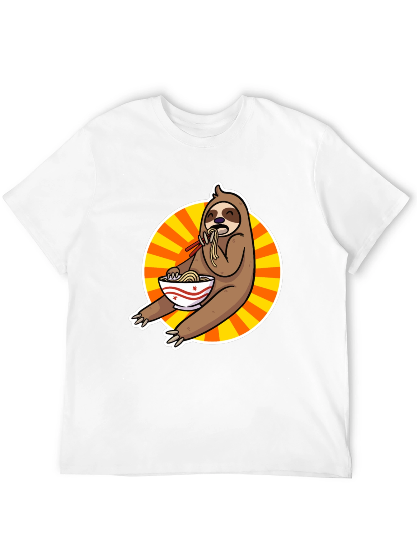 Sloth Ramen T-Shirt - Funny Cartoon Design