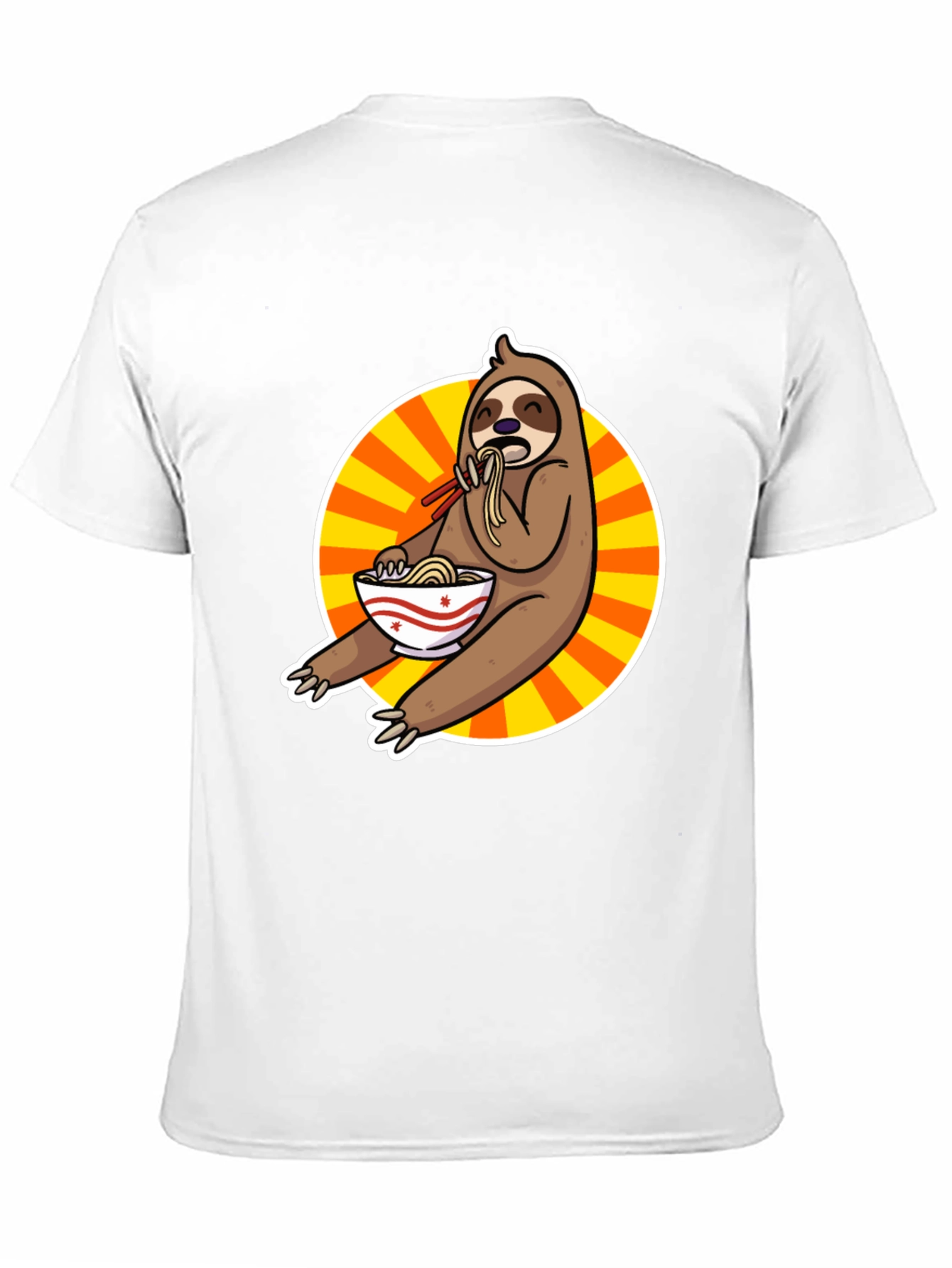 Sloth Ramen T-Shirt - Funny Cartoon Design