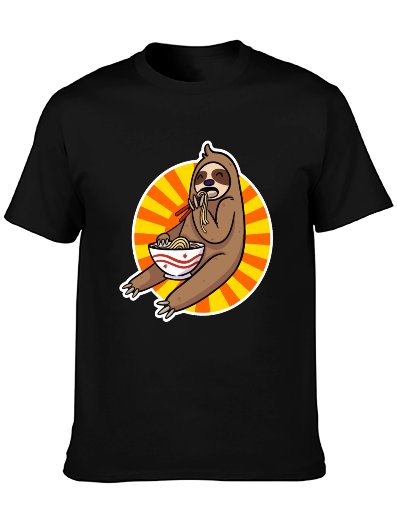 Sloth Ramen T-Shirt - Funny Cartoon Design