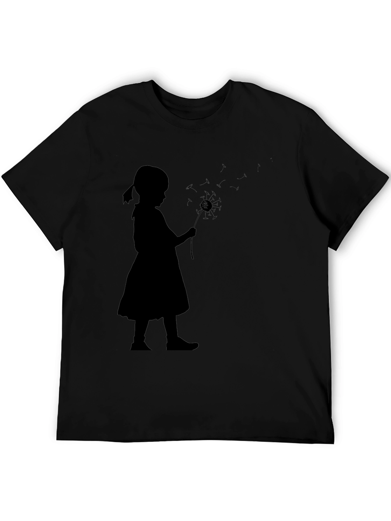 Dandelion Girl Black T-Shirt