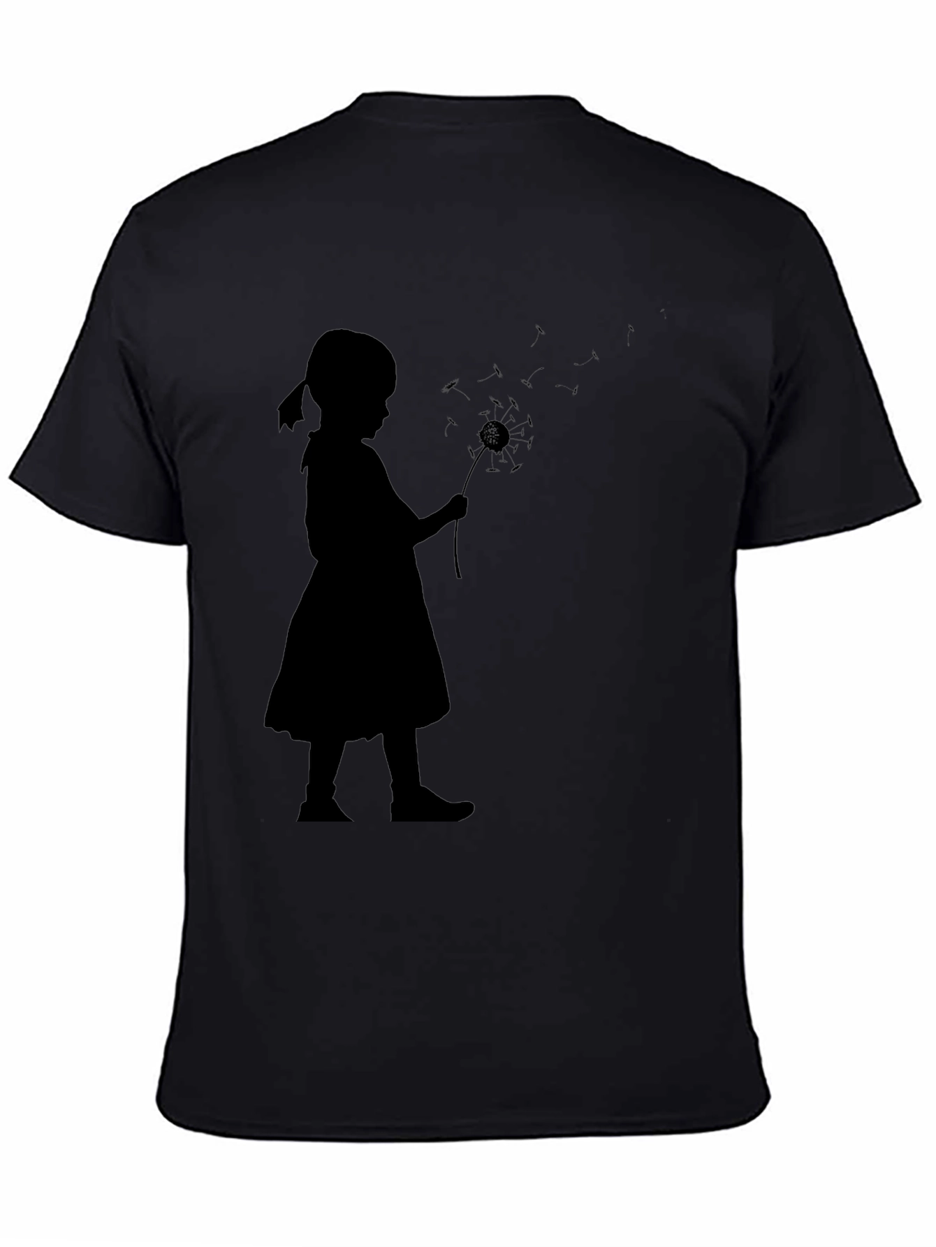Dandelion Girl Black T-Shirt