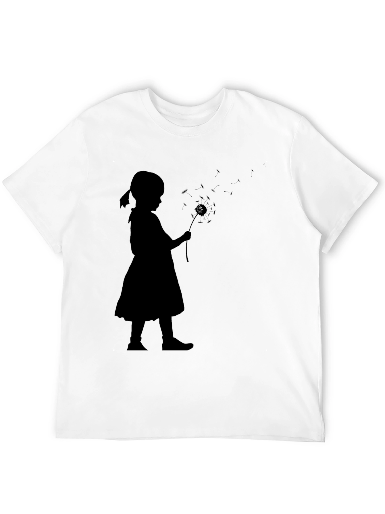 Dandelion Girl Black T-Shirt