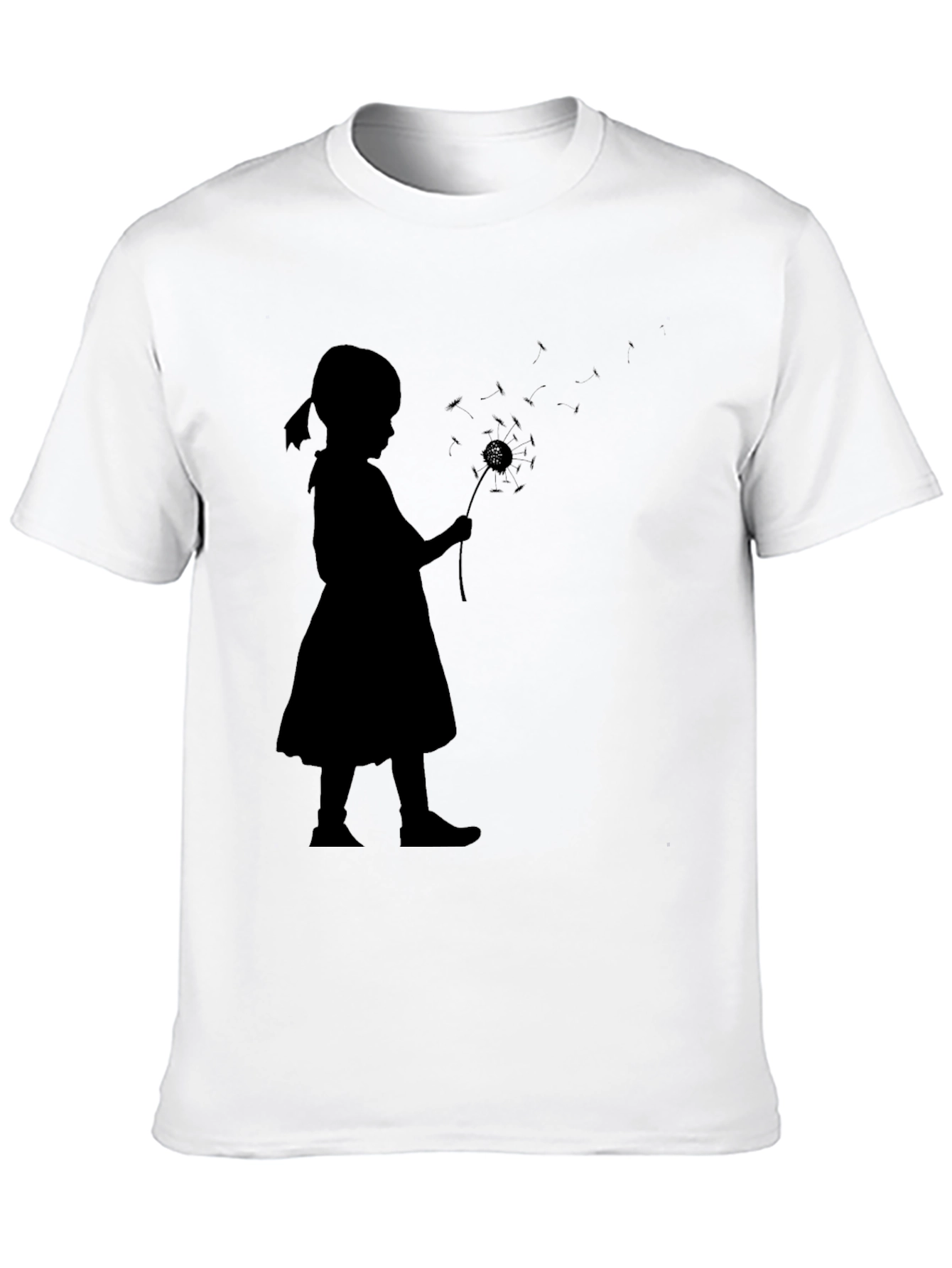 Dandelion Girl Black T-Shirt