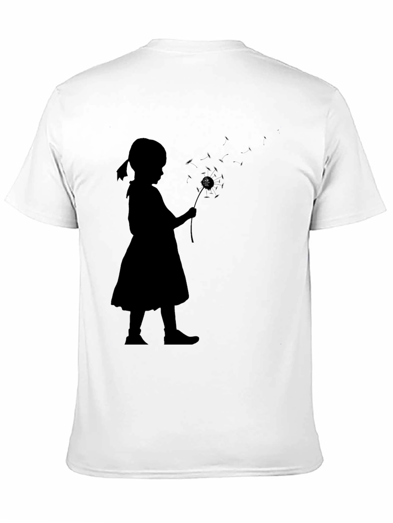Dandelion Girl Black T-Shirt