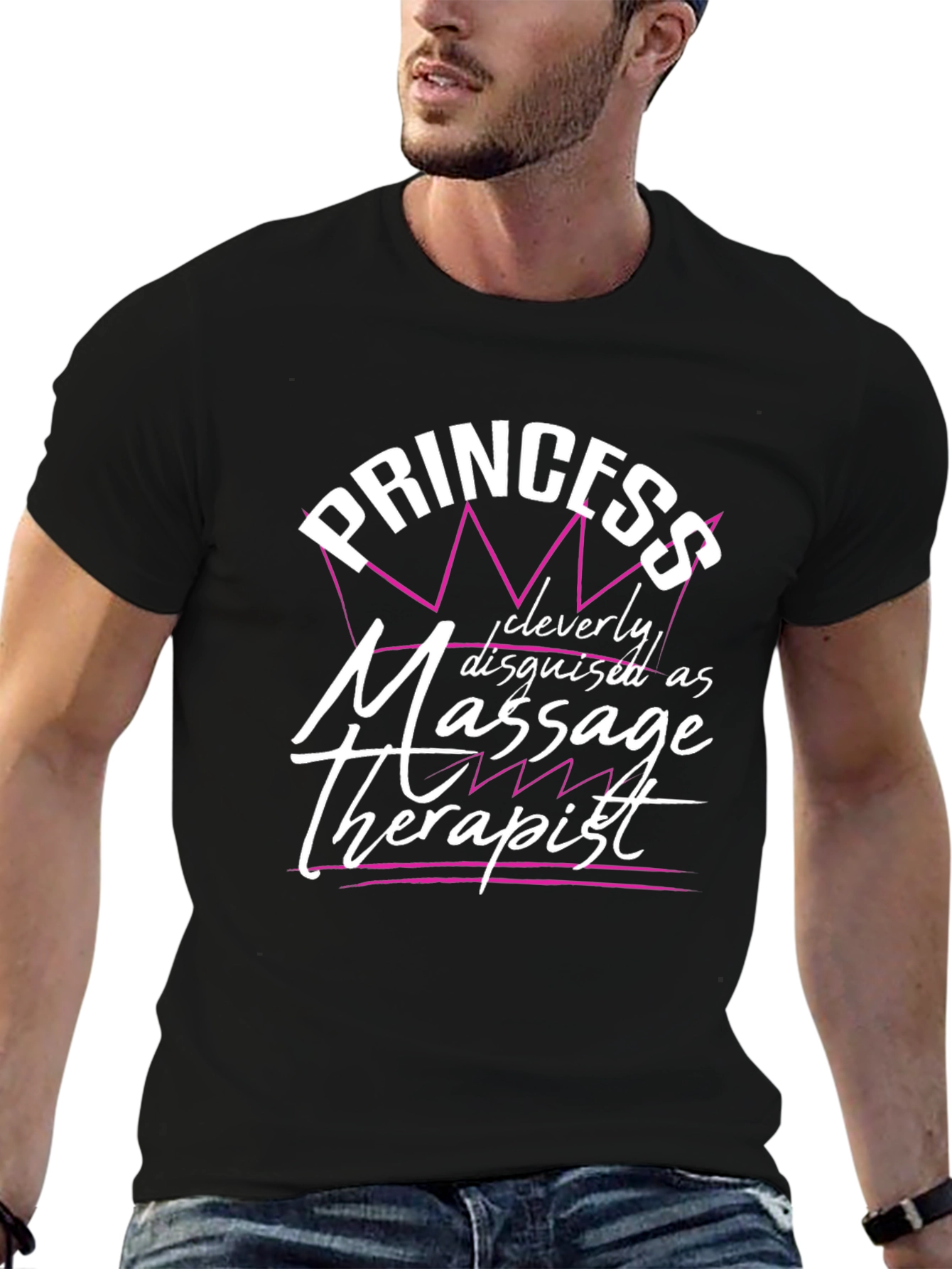 Princess Massage Therapist Black T-Shirt