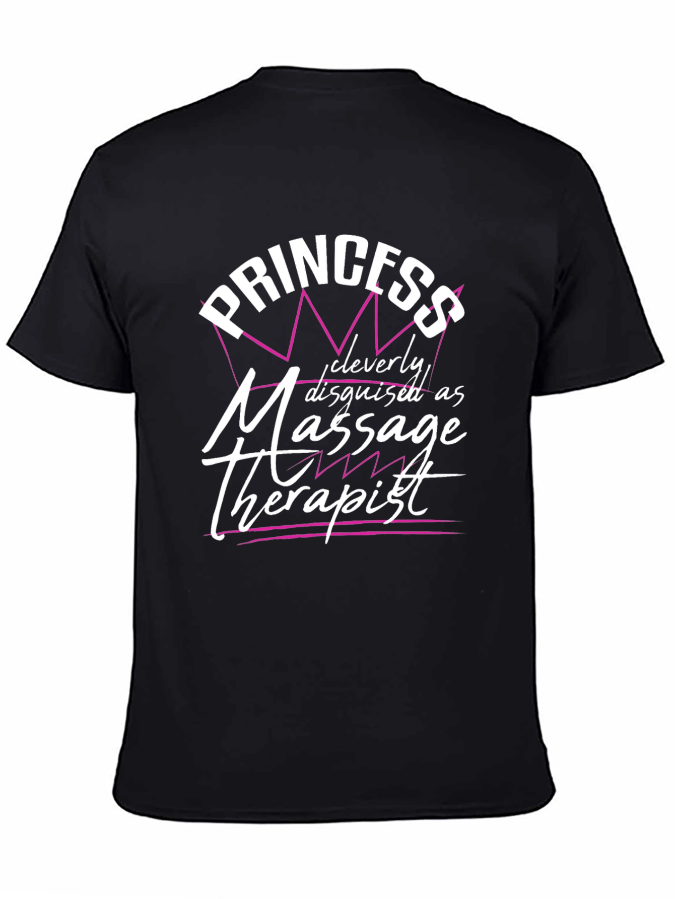 Princess Massage Therapist Black T-Shirt