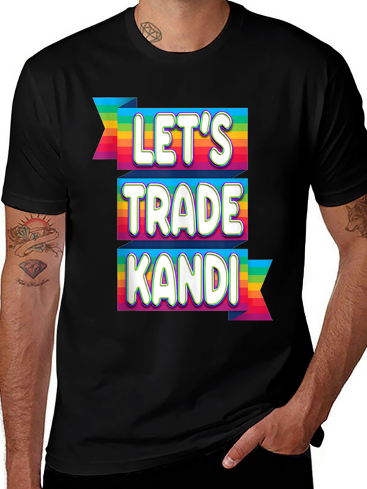 Lets Trade Kandi Rave T-Shirt Festival EDM Rainbow