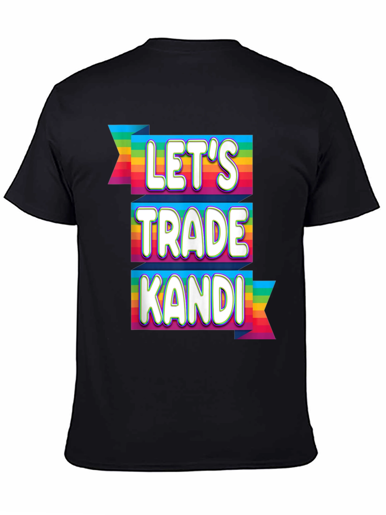 Lets Trade Kandi Rave T-Shirt Festival EDM Rainbow