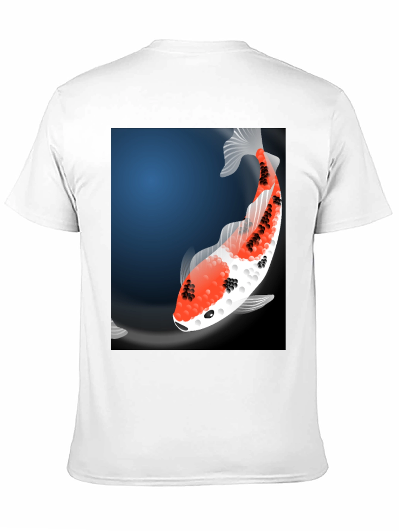 Koi Fish Graphic Tee - Black Casual T-Shirt