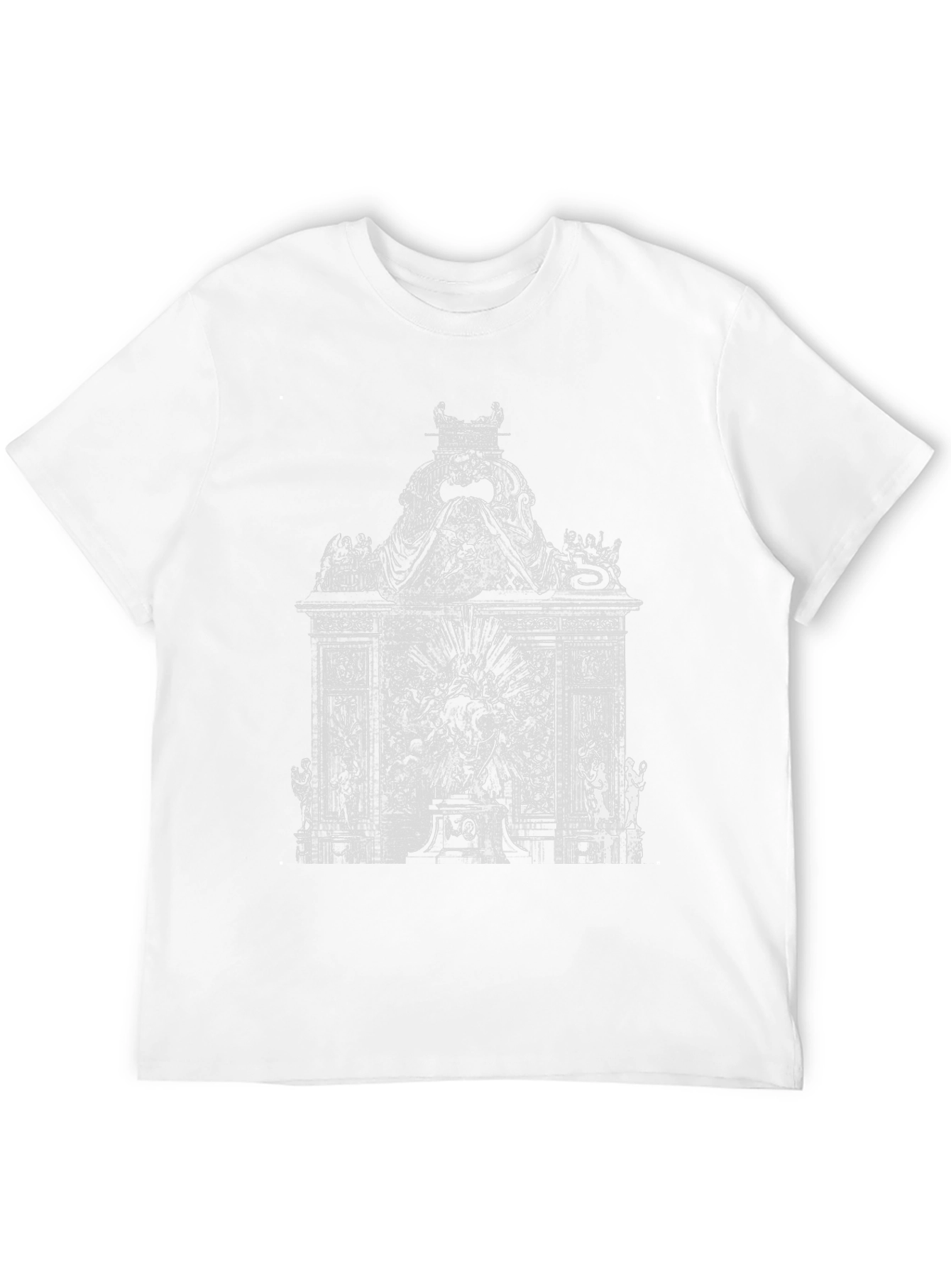 Ornate Monument Graphic Tee - Black