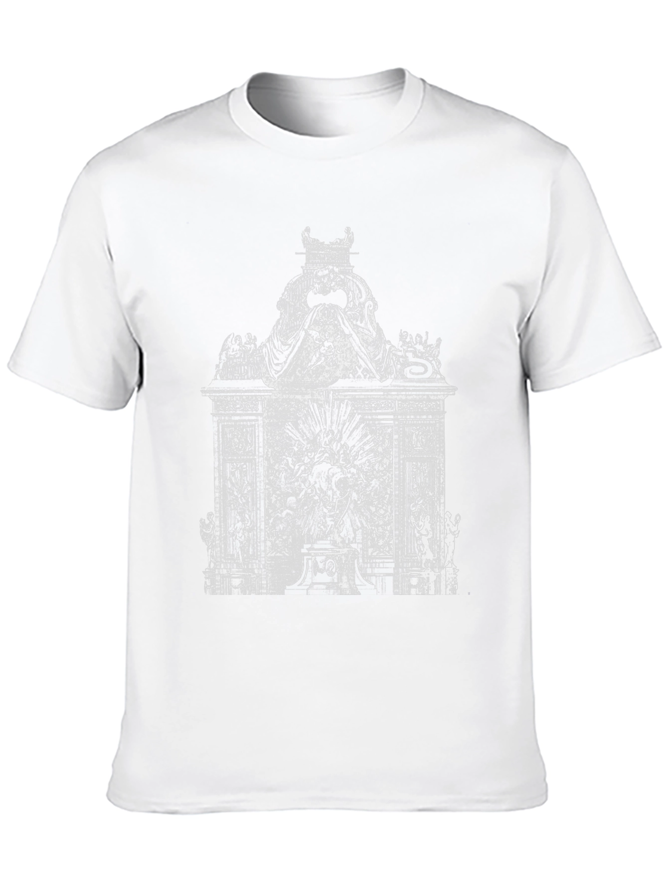 Ornate Monument Graphic Tee - Black