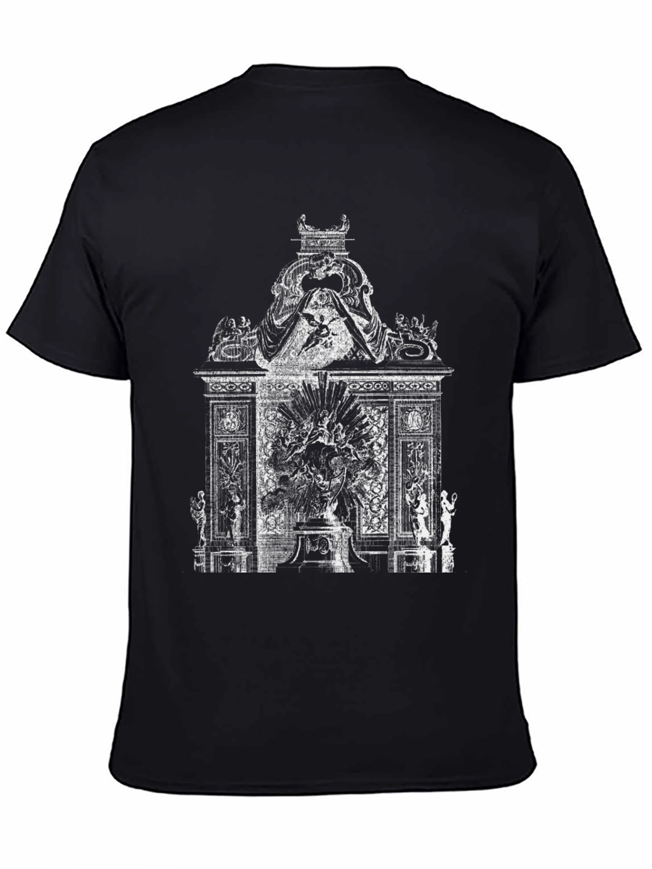 Ornate Monument Graphic Tee - Black