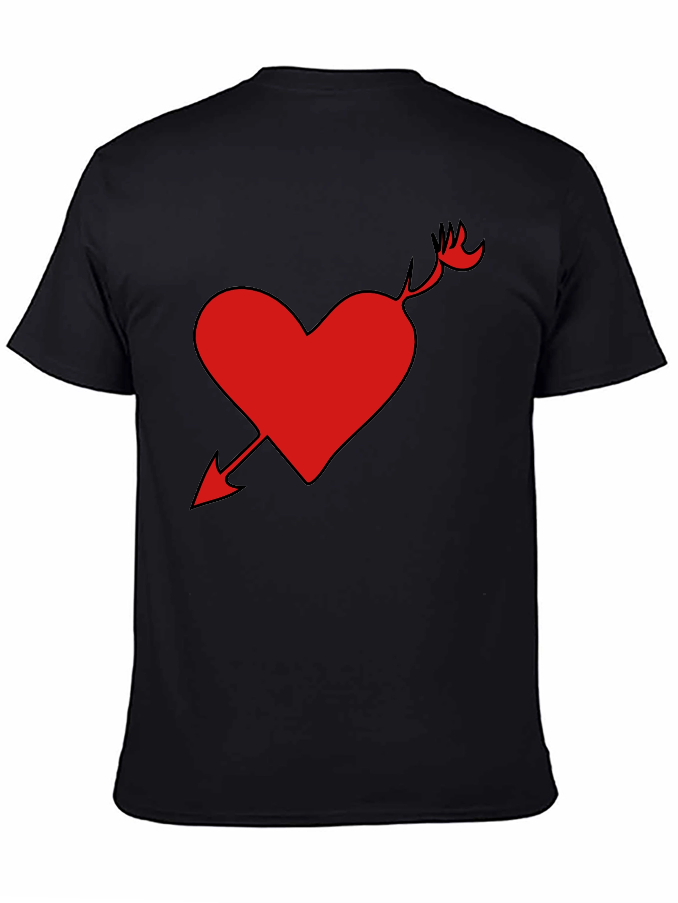Heart Arrow Graphic Tee - Black