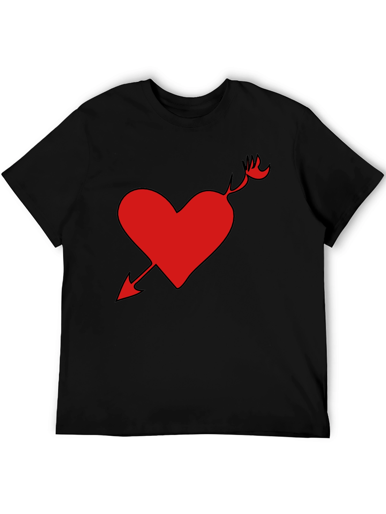 Heart Arrow Graphic Tee - Black