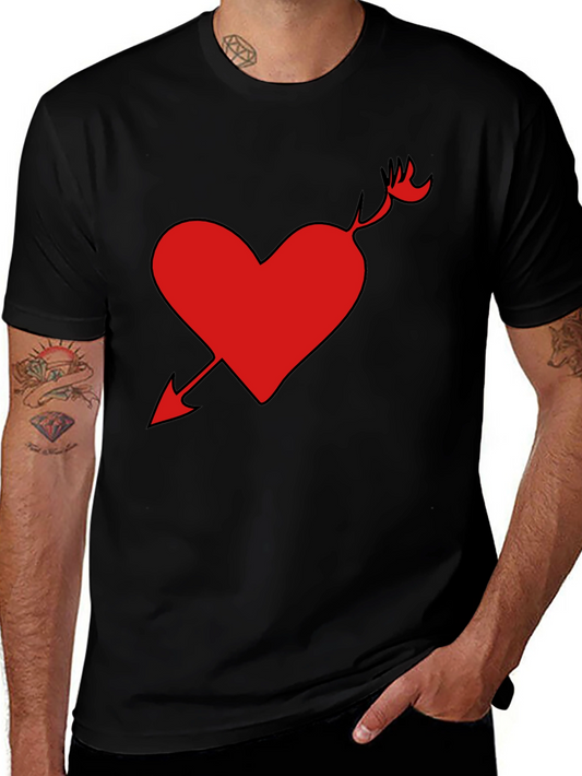 Heart Arrow Graphic Tee - Black