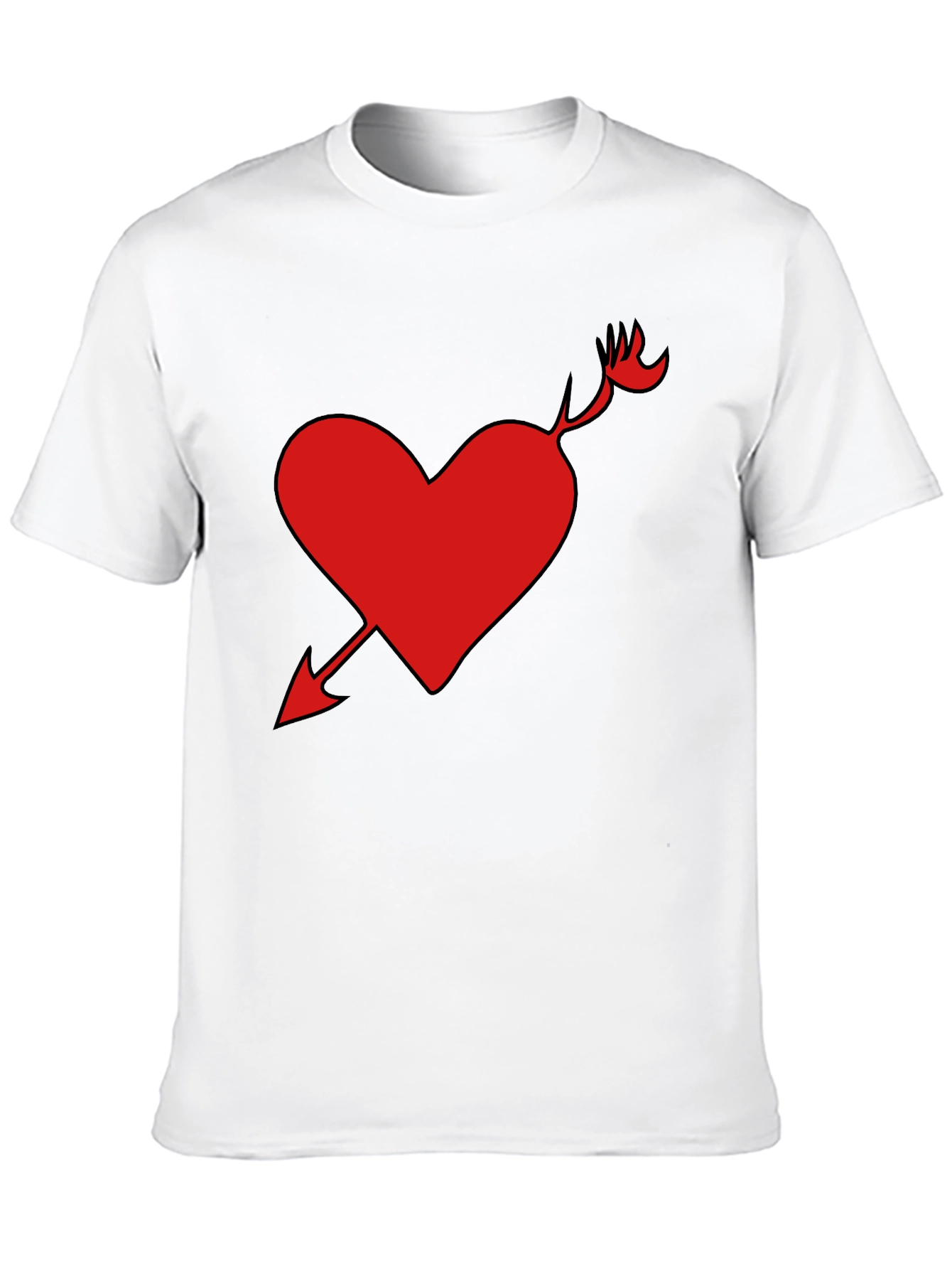 Heart Arrow Graphic Tee - Black