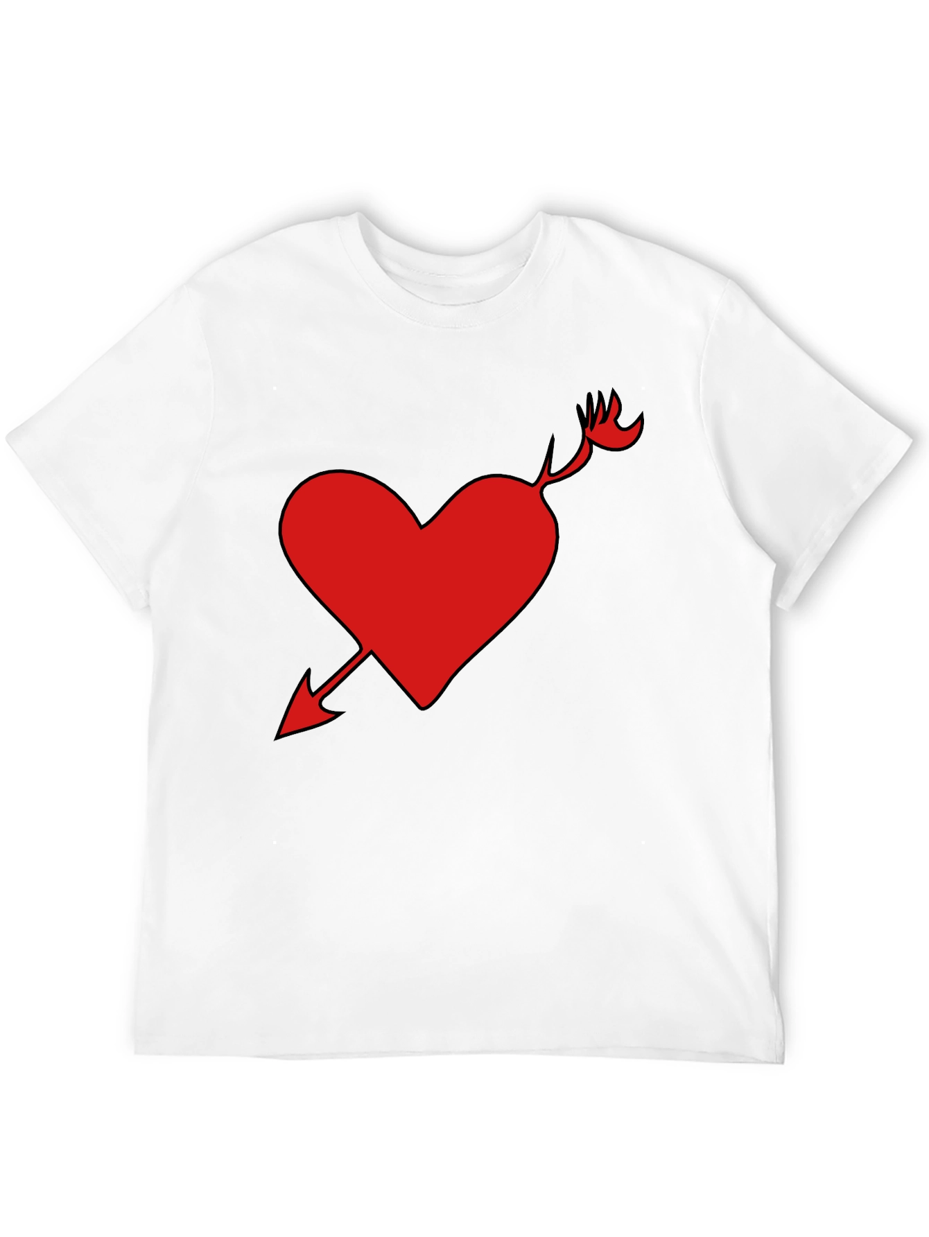 Heart Arrow Graphic Tee - Black