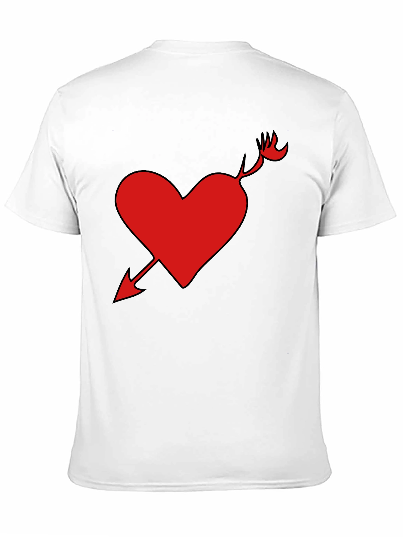 Heart Arrow Graphic Tee - Black