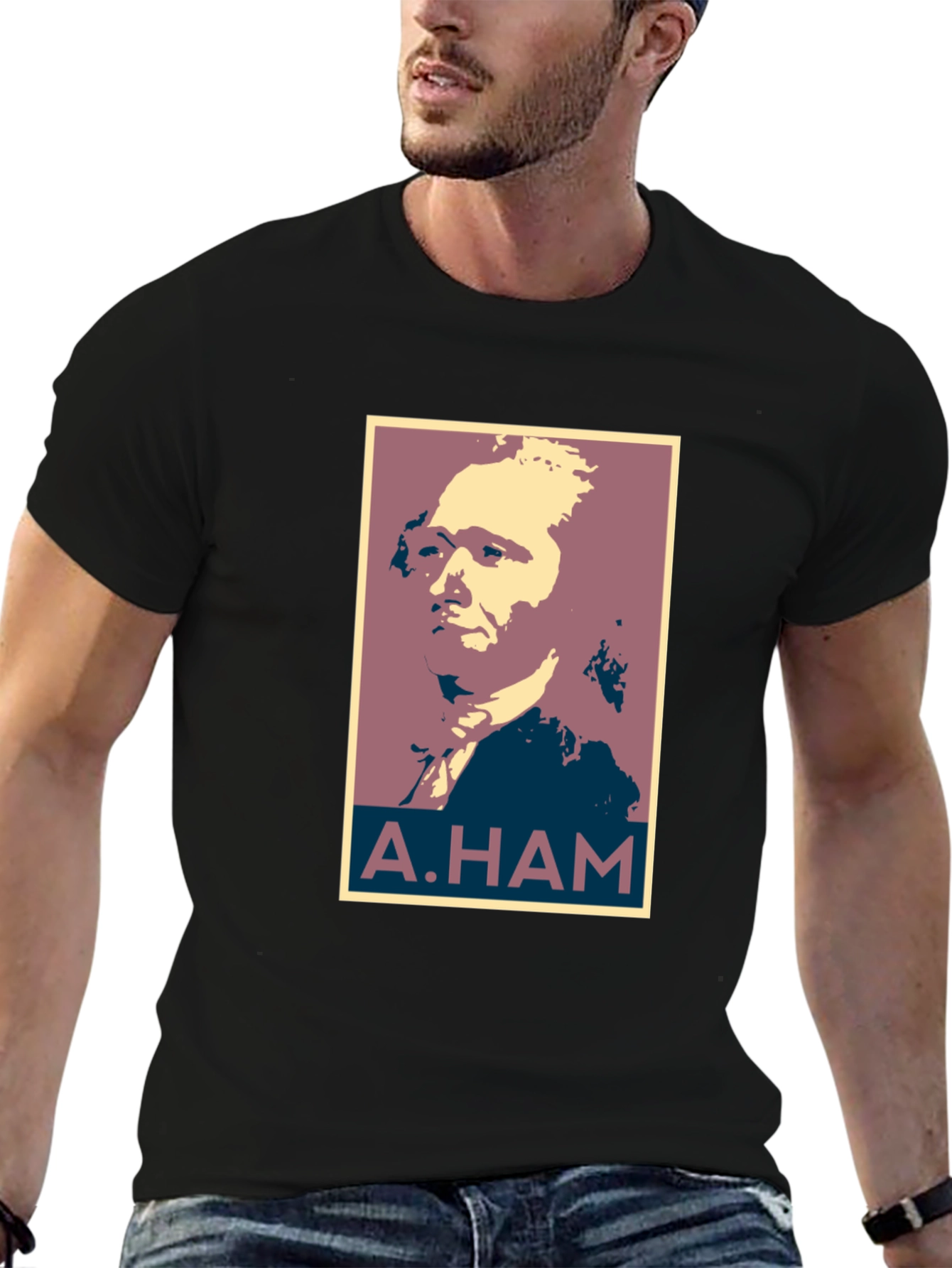A. Ham Graphic Tee - Black