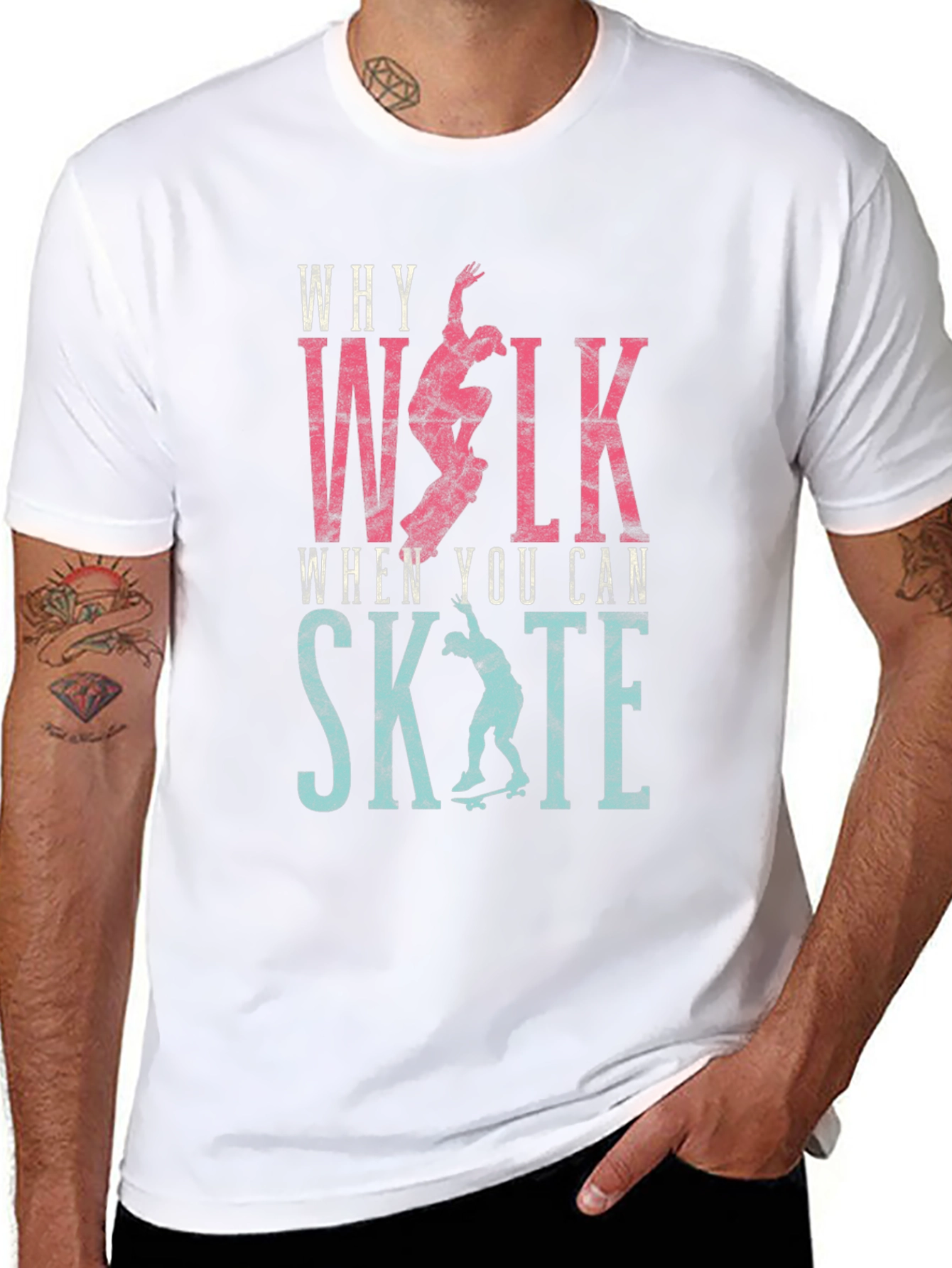 Why Walk? Skate T-shirt - Black
