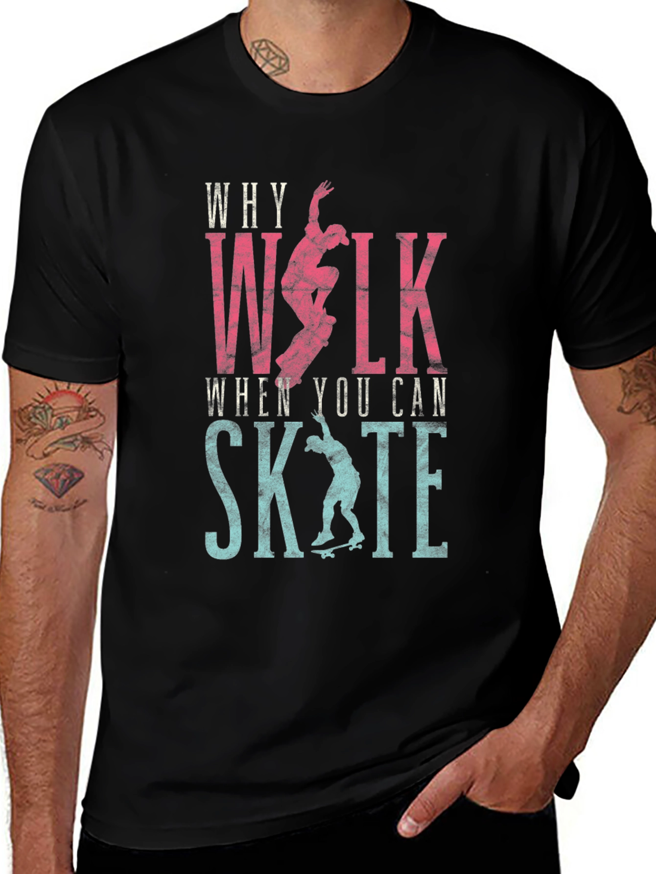 Why Walk? Skate T-shirt - Black
