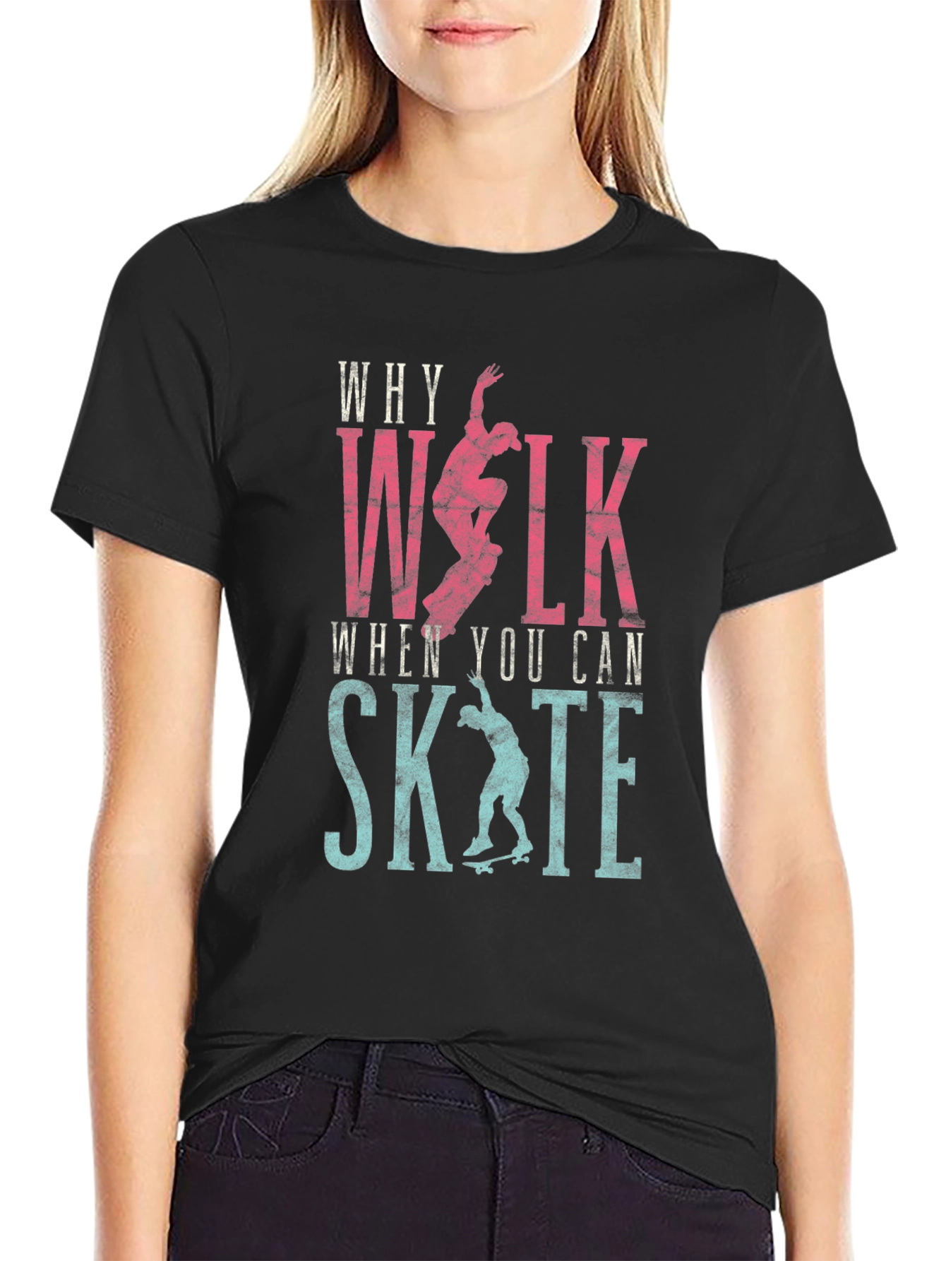 Why Walk? Skate T-shirt - Black