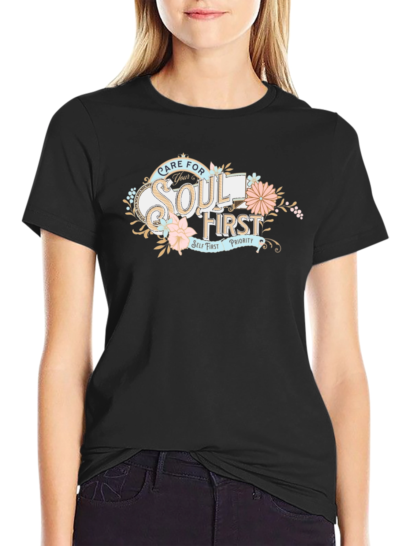 Care For Your Soul T-Shirt - Black