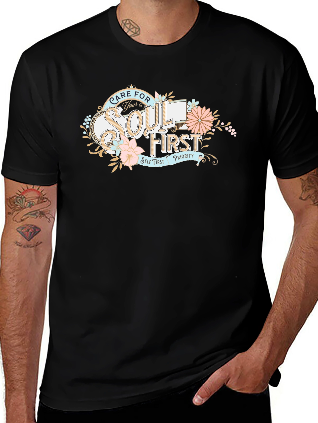 Care For Your Soul T-Shirt - Black