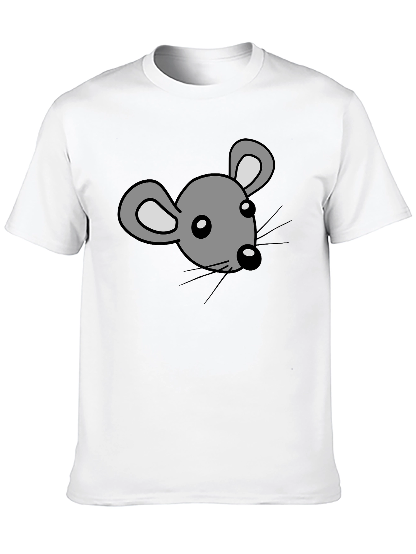 Cartoon Mouse Graphic Print Black T-Shirt