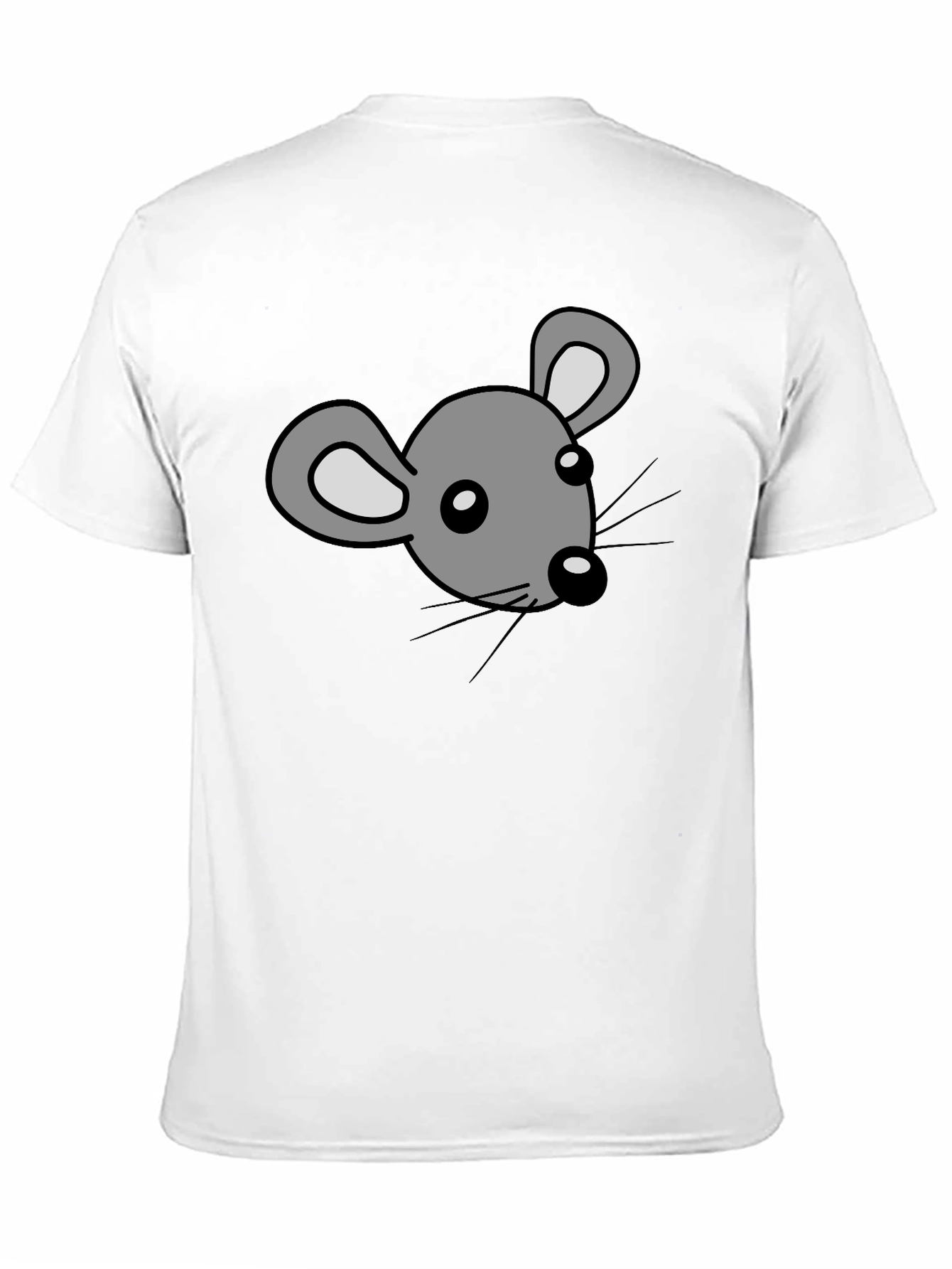 Cartoon Mouse Graphic Print Black T-Shirt