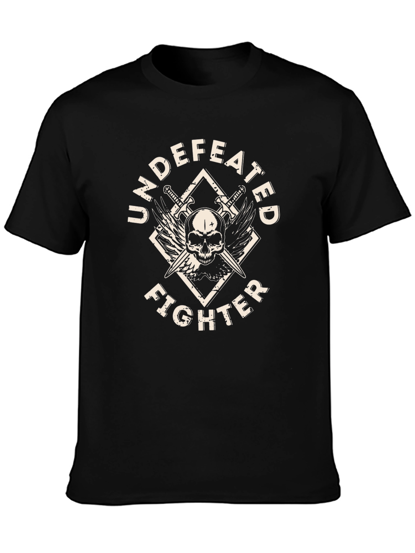 Undefeated Fighter Graphic T-Shirt Black