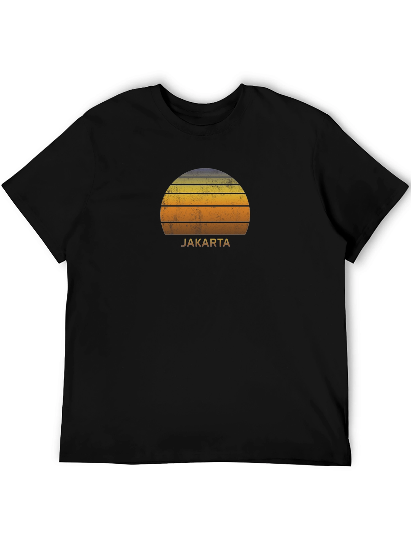 Jakarta Sunset Graphic Tee - Retro Style