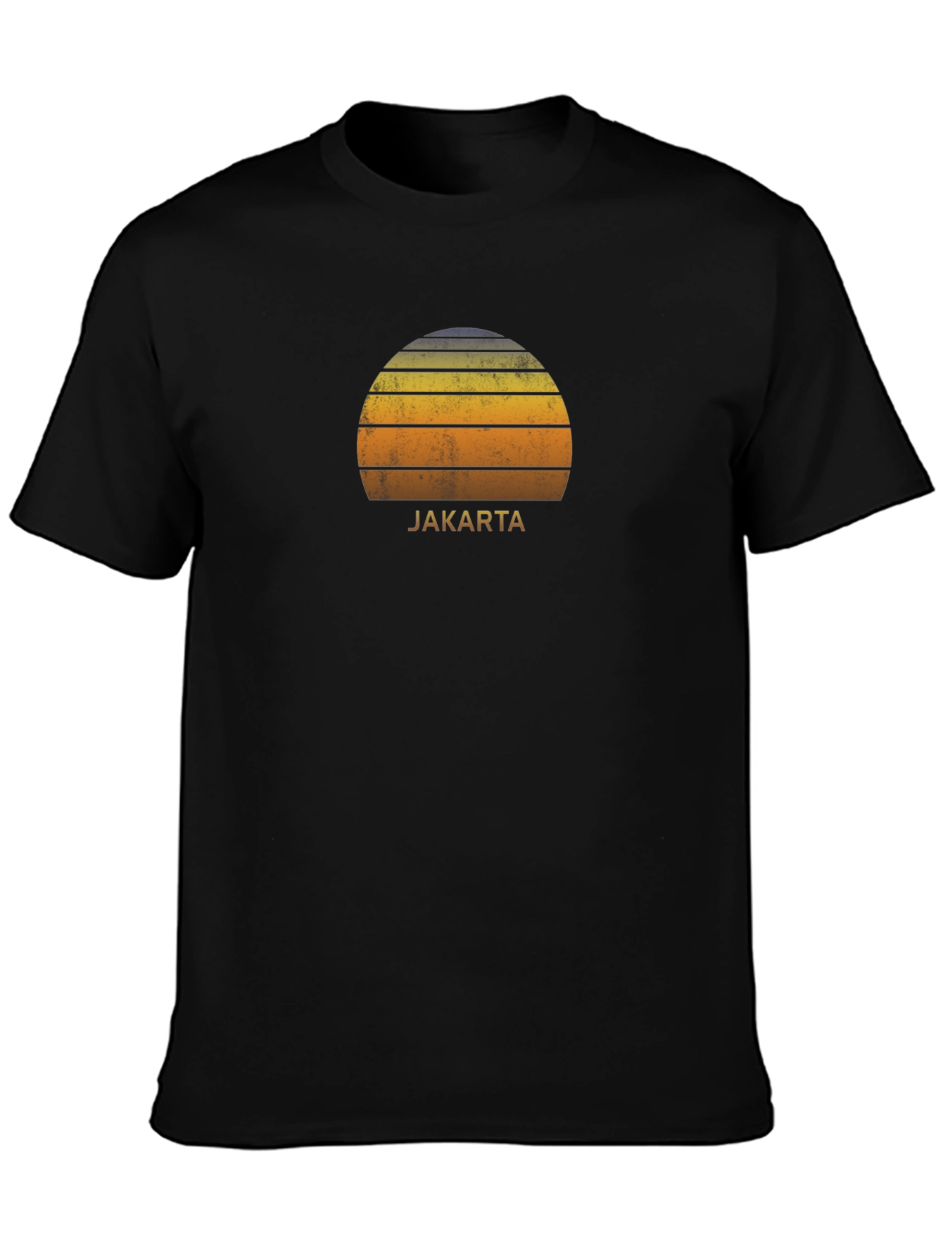 Jakarta Sunset Graphic Tee - Retro Style