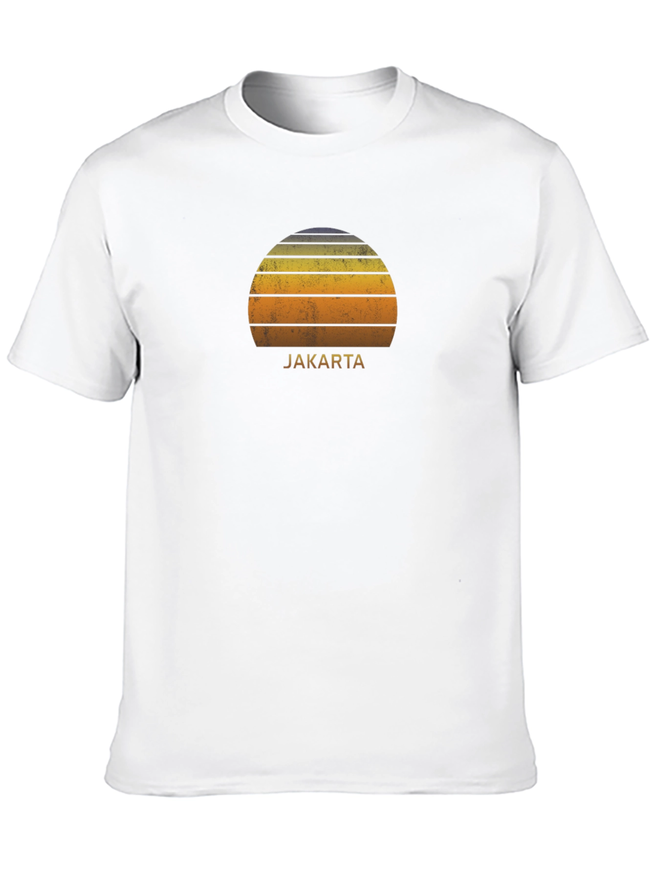 Jakarta Sunset Graphic Tee - Retro Style