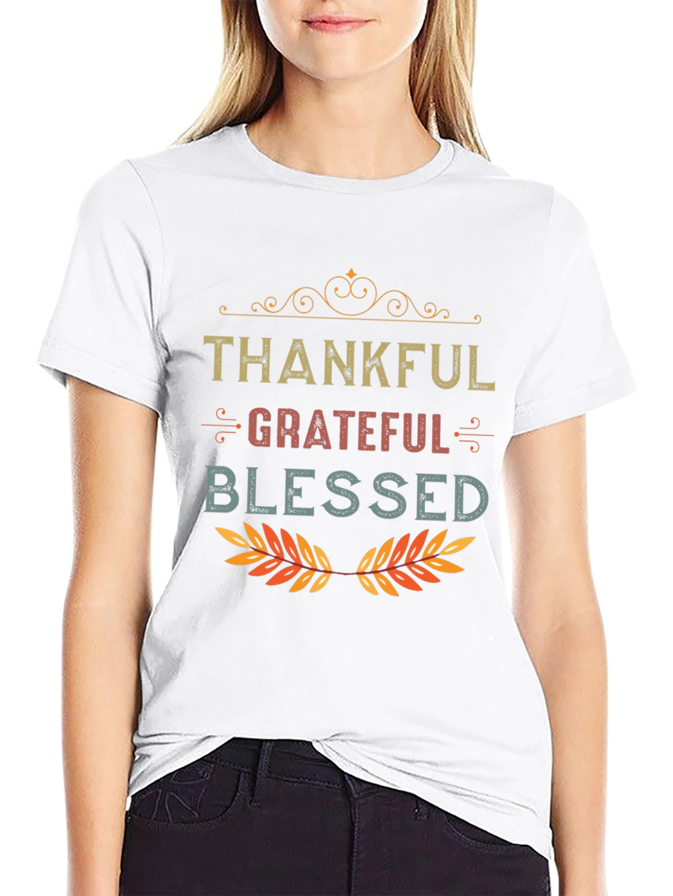 Thankful Grateful Blessed Graphic Tee