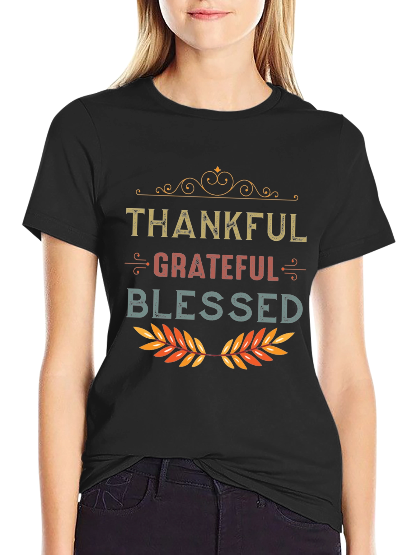 Thankful Grateful Blessed Graphic Tee