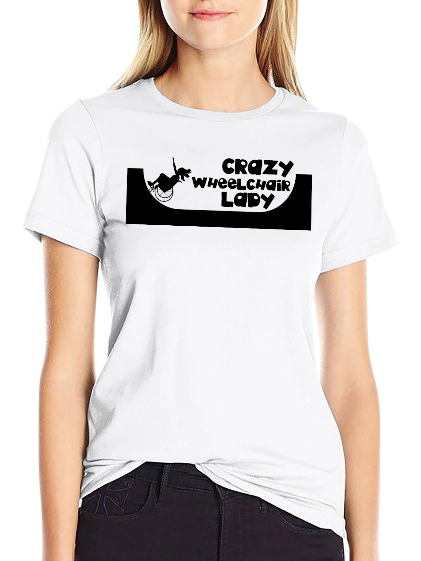 Crazy Wheelchair Lady T-Shirt