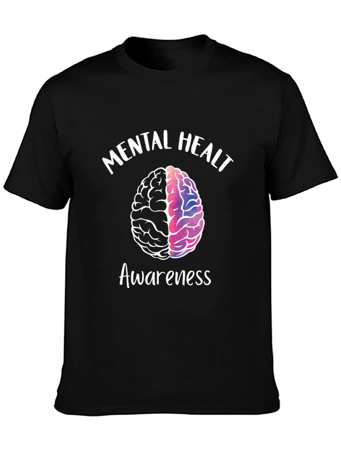 Mental Health Awareness T-Shirt - Brain Graphic
