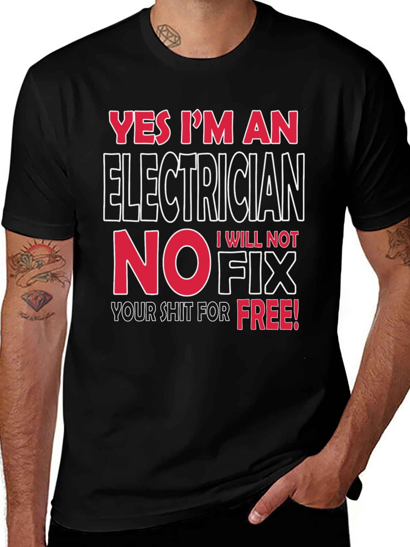 Electrician Humor Graphic T-Shirt