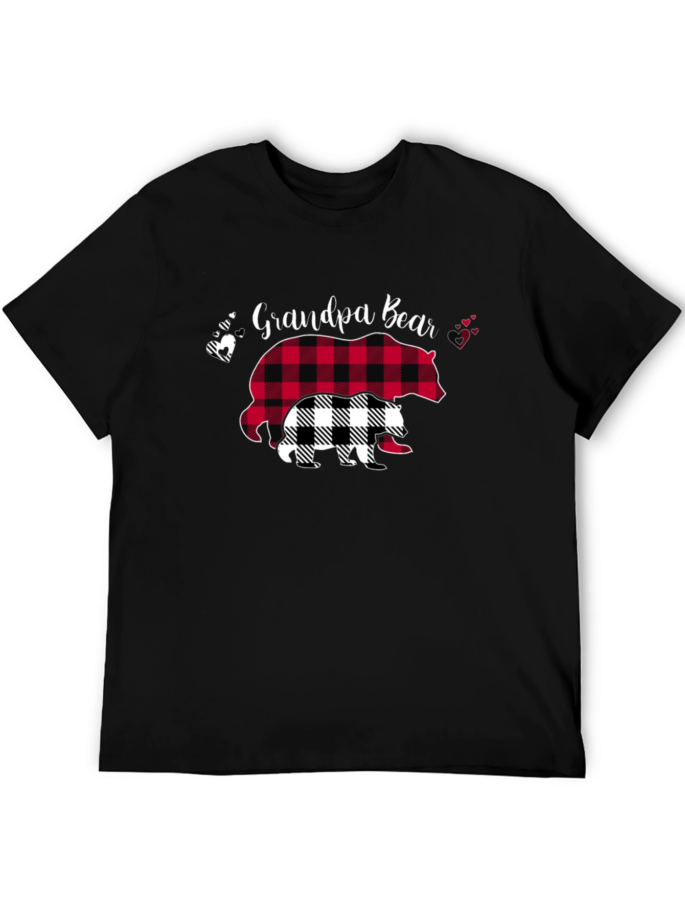 Grandpa Bear T-Shirt - Plaid Bear Design