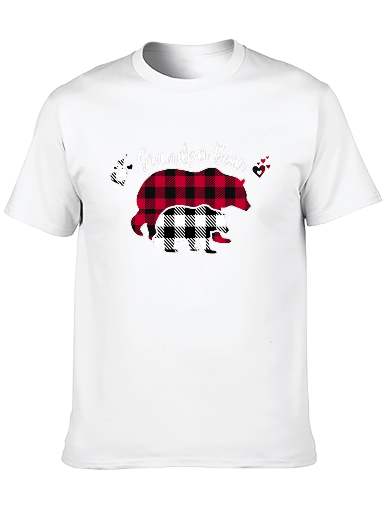 Grandpa Bear T-Shirt - Plaid Bear Design