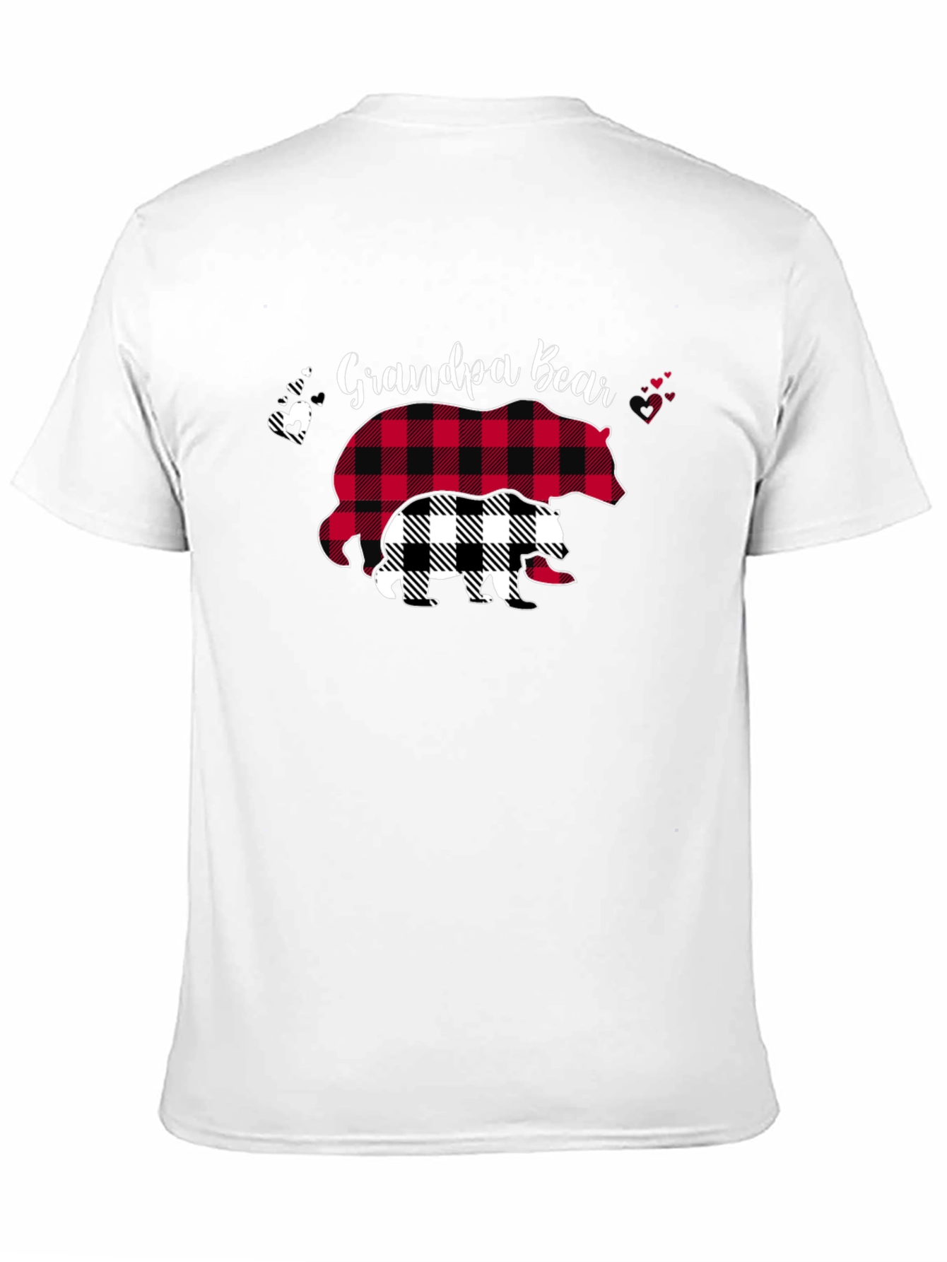 Grandpa Bear T-Shirt - Plaid Bear Design