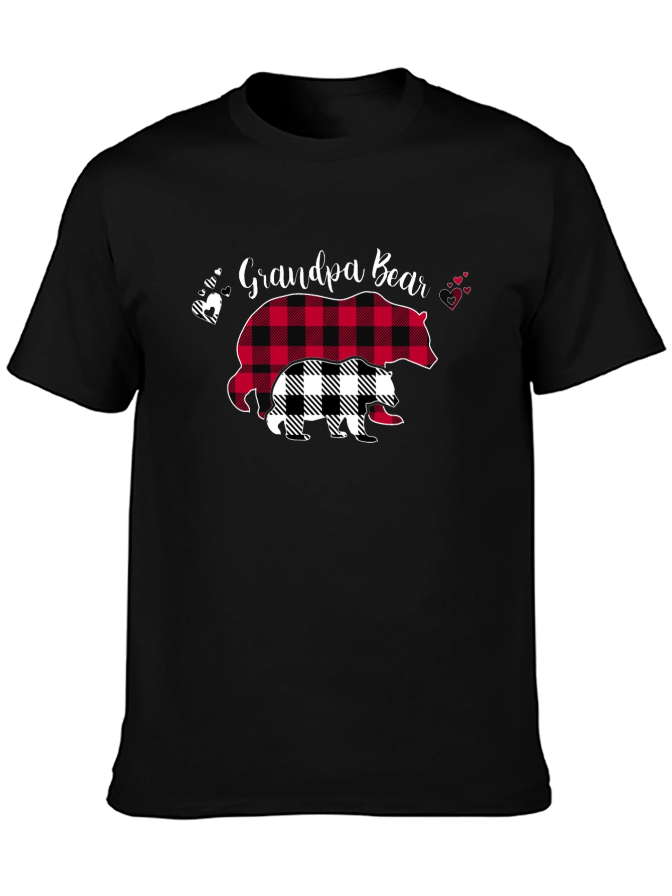 Grandpa Bear T-Shirt - Plaid Bear Design